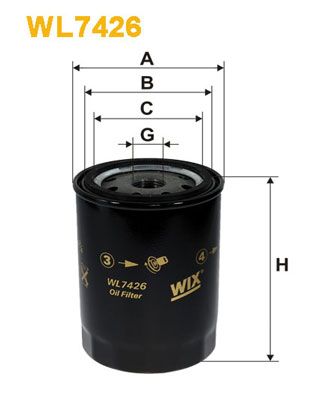 WIX FILTERS alyvos filtras WL7426